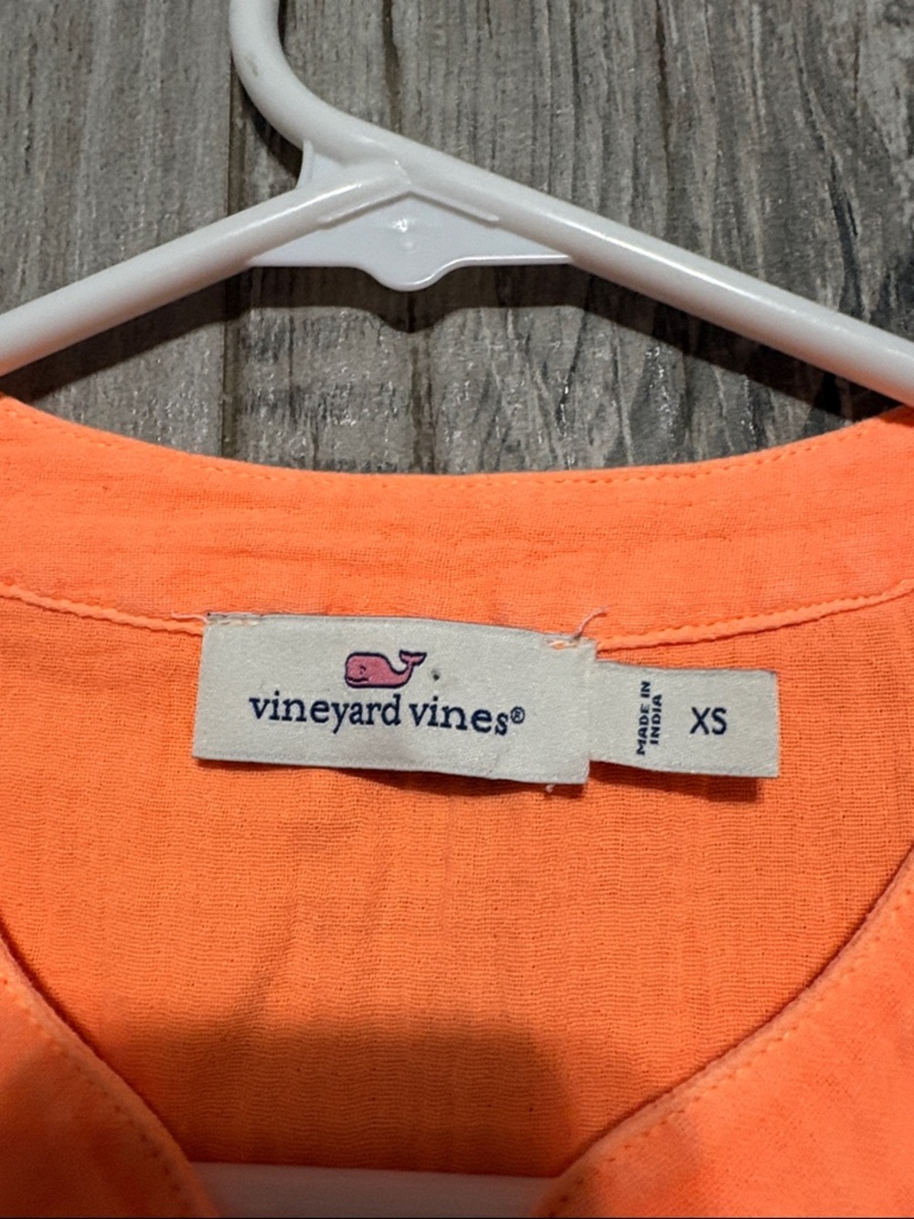 Vineyard Vines Bright Orange Sleeveless Tassel Dress - Picture 2 of 4